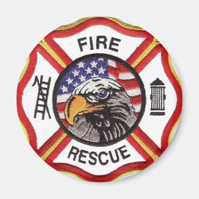 Aimant Fire Rescue Maltese Cross (Devant)