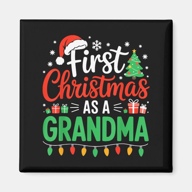 Aimant First Christmas As A Grandma Matching New Nana Gra (Devant)