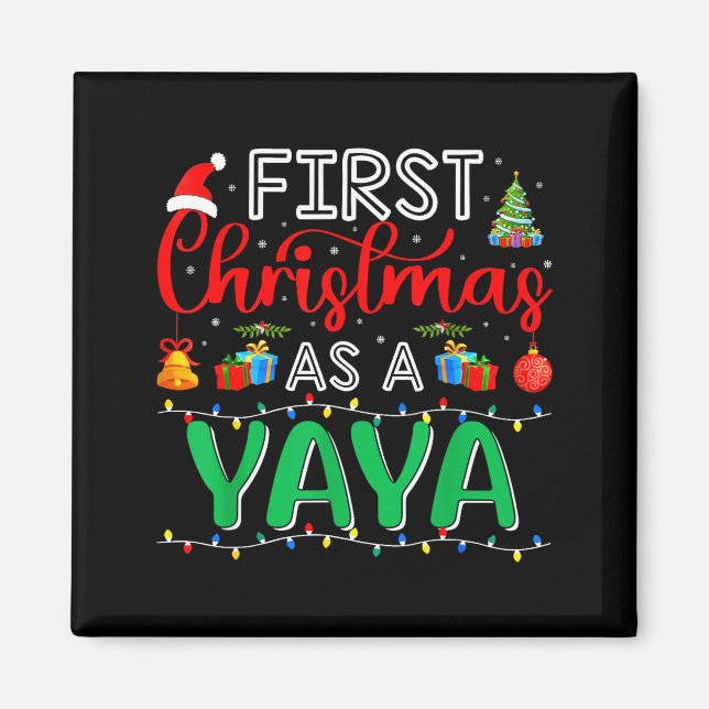 Aimant First Christmas As Yaya Family Matching New Yaya  (Devant)