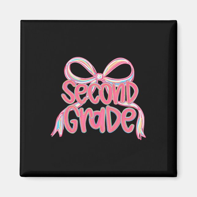 Aimant First Day Of Second Grade Floral Bundle For Teache (Devant)