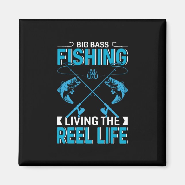 Aimant Fisher Gift Big Fishing Vivre La Vie (Devant)