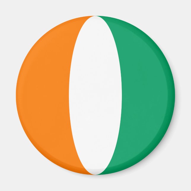 Aimant Fisheye Drapeau de la Côte d'Ivoire (Devant)