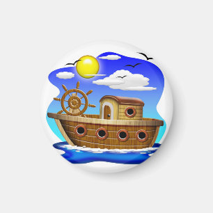 Aimant Fishing Boat Cartoon