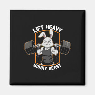 Aimant Fitness Bunny Gym Titans Ascenseur Gros lapin Bête
