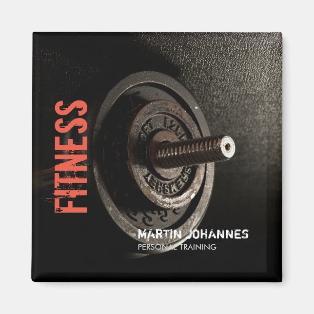 Aimant Fitness Personal Trainer Bodybuilding Modern Sharp (Devant)