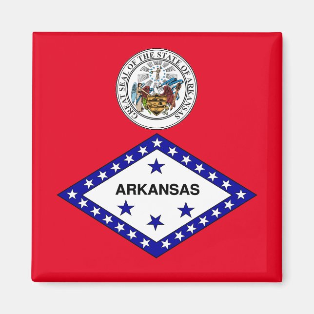 Aimant Flag de l'Arkansas (Devant)