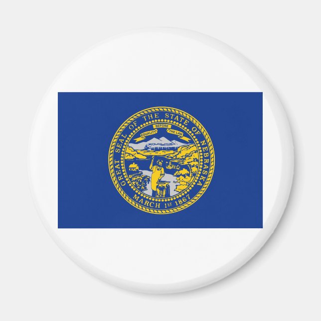 Aimant Flag du Nebraska (Devant)