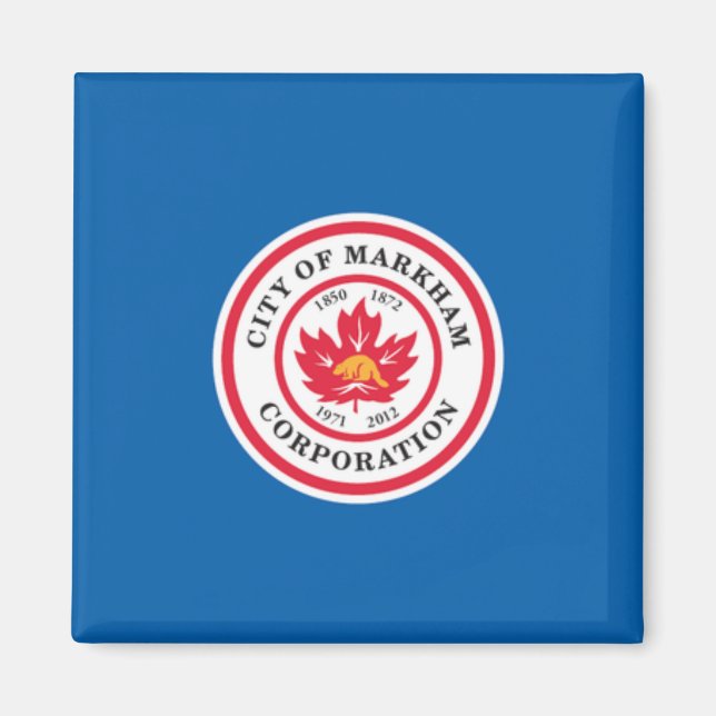 Aimant Flag of Markham (Ontario, Canada) (Devant)