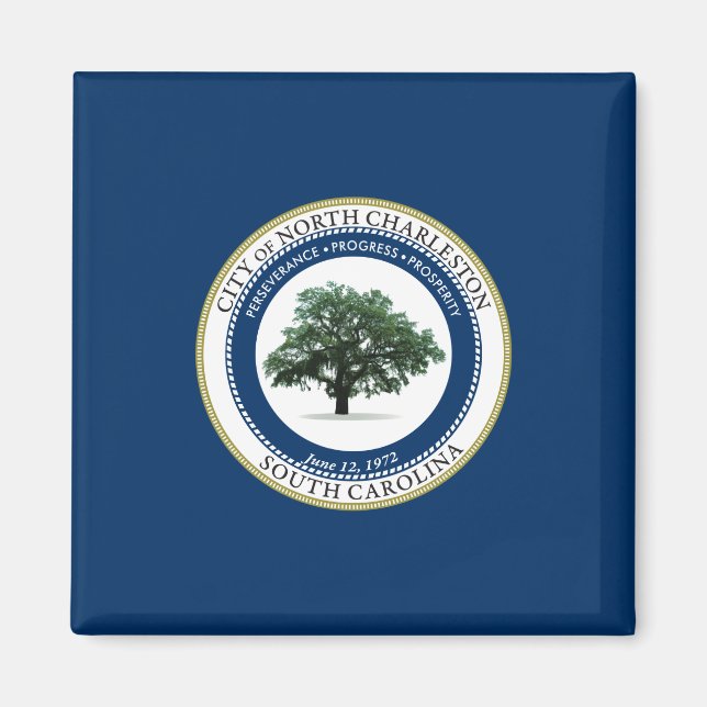 Aimant Flag of North Charleston (South Carolina) (Devant)