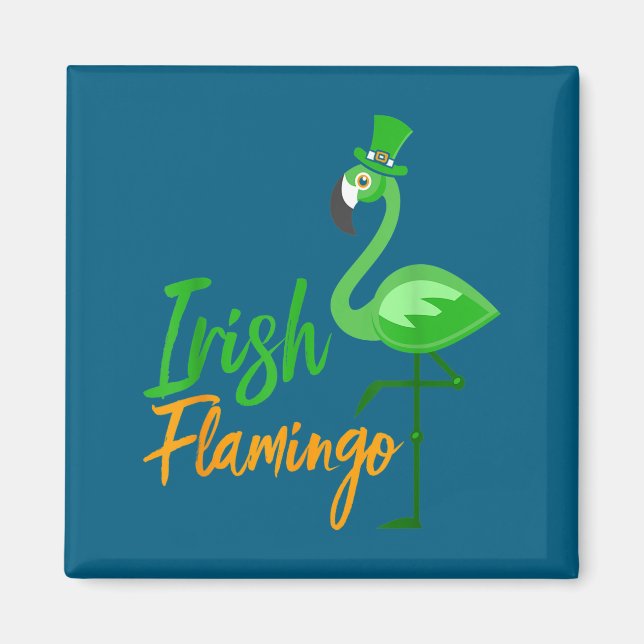 Aimant Flamant irlandais - Cadeau drôle pour amateur d'Ir (Devant)