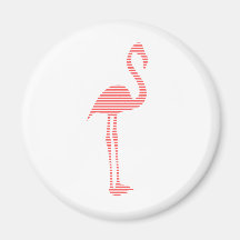 Flamant rose - bandes - rose et blanc.