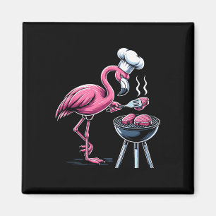 Aimant Flamant rose Grill Grill Rbecue Pour Hommes Femmes