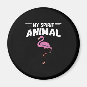 Aimant Flamant rose Hommes Femmes Enfants Mon esprit Anim