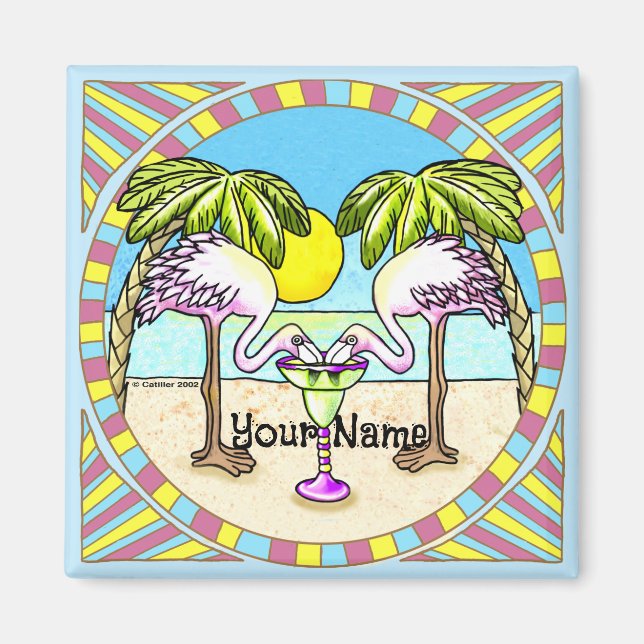 Aimant Flamant rose Margarita (Devant)