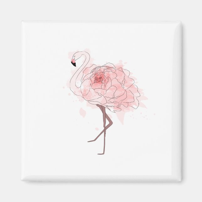 Aimant Flamant rose Red Rose (Devant)