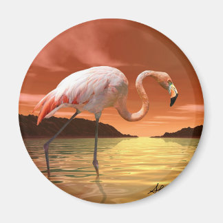 Aimant Flamant rose rose Floride