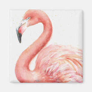 Aimant Flamant rose   rose tropical
