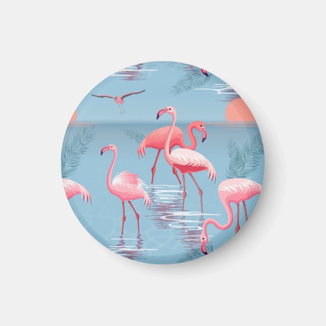 Aimant Flamants Motif 1 (Devant)