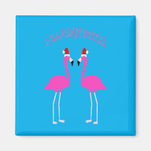 Aimant Flamants roses lesbiennes de Noël Flamant rose Bel