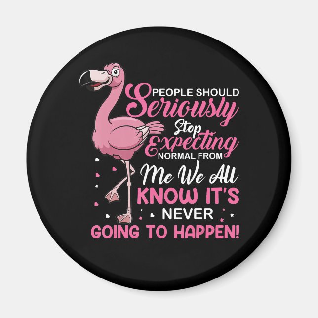 Aimant Flamingos | People Should Stop Expecting Normal (Devant)