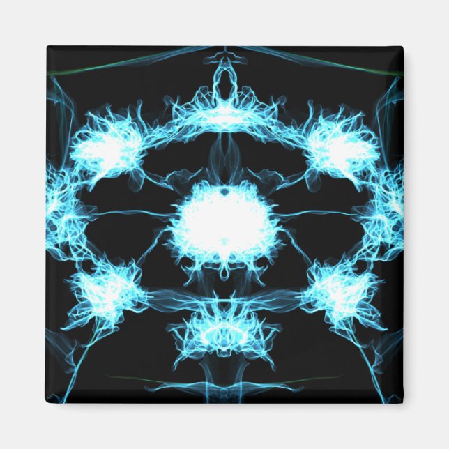 Aimant Flamme bleue Mandala (Devant)