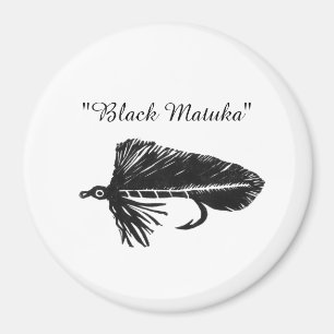 Aimant Flamme noire de Matuka, pêche de mouche, mouche