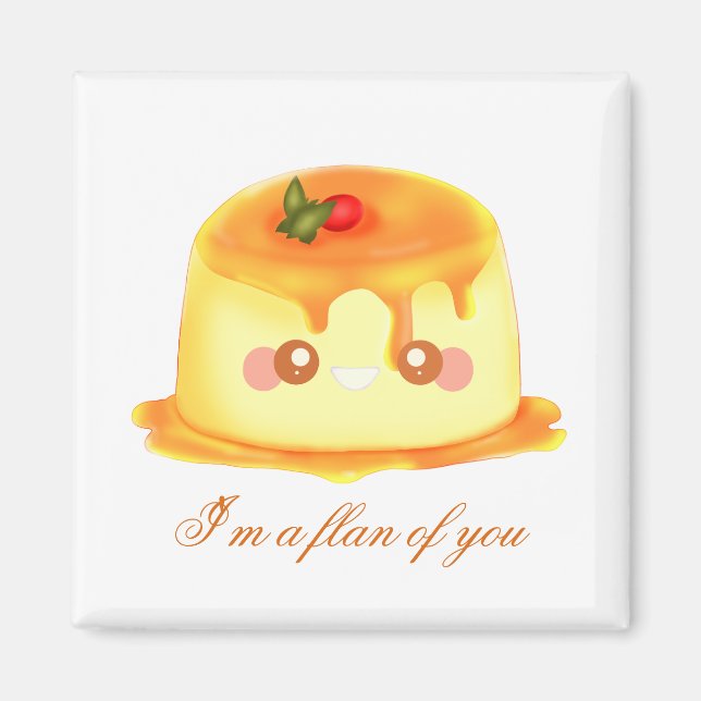 Aimant Flan Espagnol Caramel Lisse Et Crémeux (Devant)