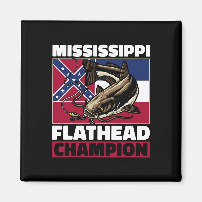 Aimant Flathead Catfish Chasse Catfish Papa Catfish Hu (Devant)