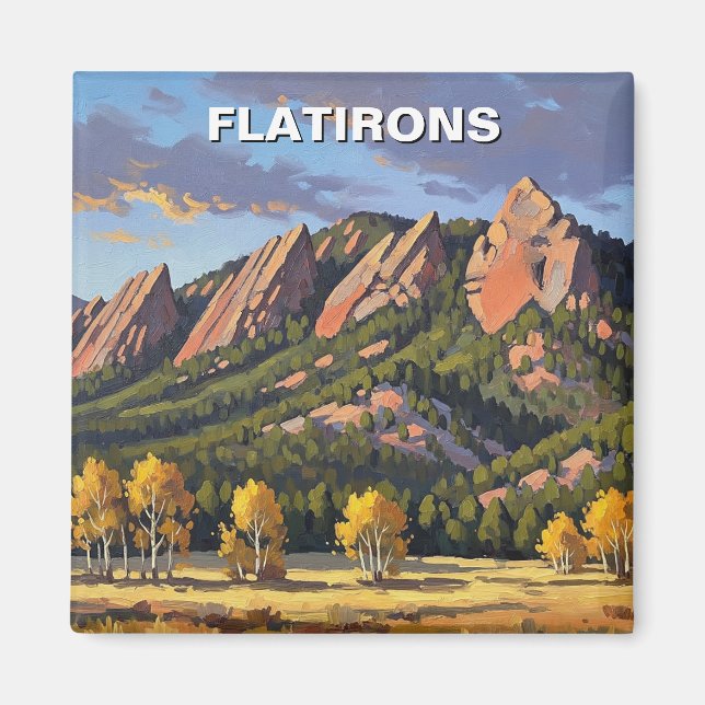 Aimant Flatirons Colorado Travel (Devant)
