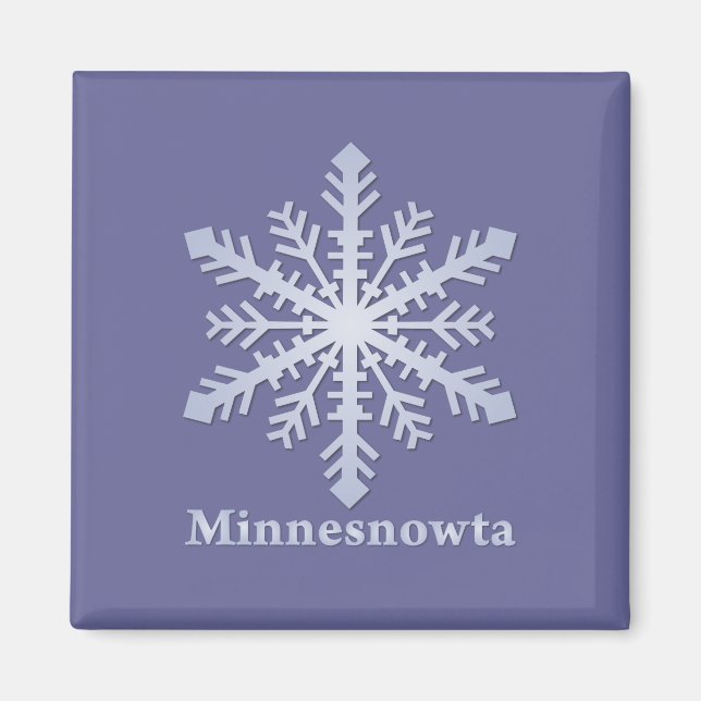 Aimant Fléau de neige bleu Minnesnowta (Devant)