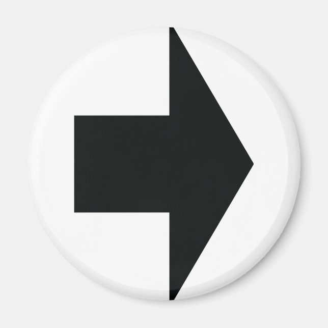 Aimant flèche noire droite (Devant)