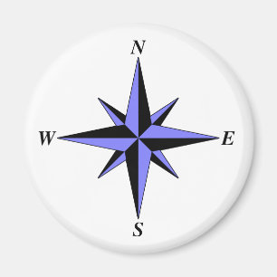 Aimant Flèche vers le nord bleu