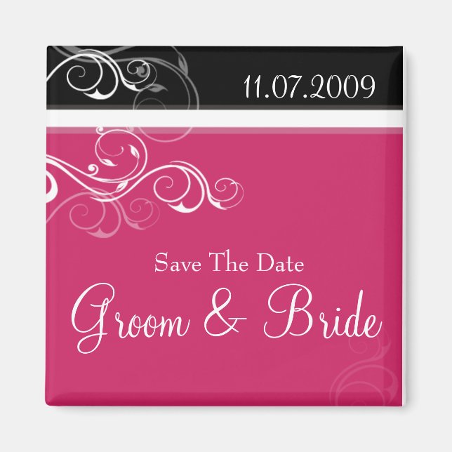 Aimant Flèches roses et noires (Devant)