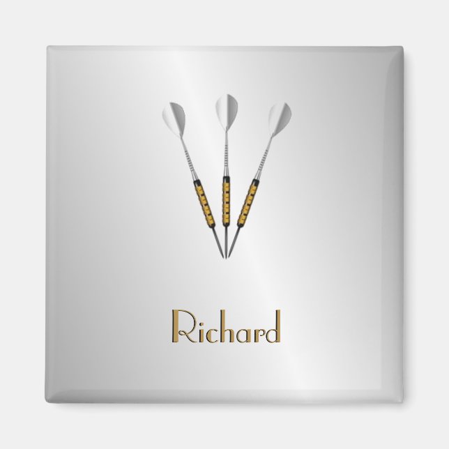 Aimant Fléchettes Personnalisées / Monogramme (Devant)
