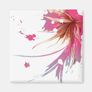 Aimant Fleur Abstraite d'Hibiscus