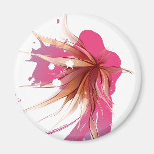 Aimant Fleur Abstraite d'Hibiscus