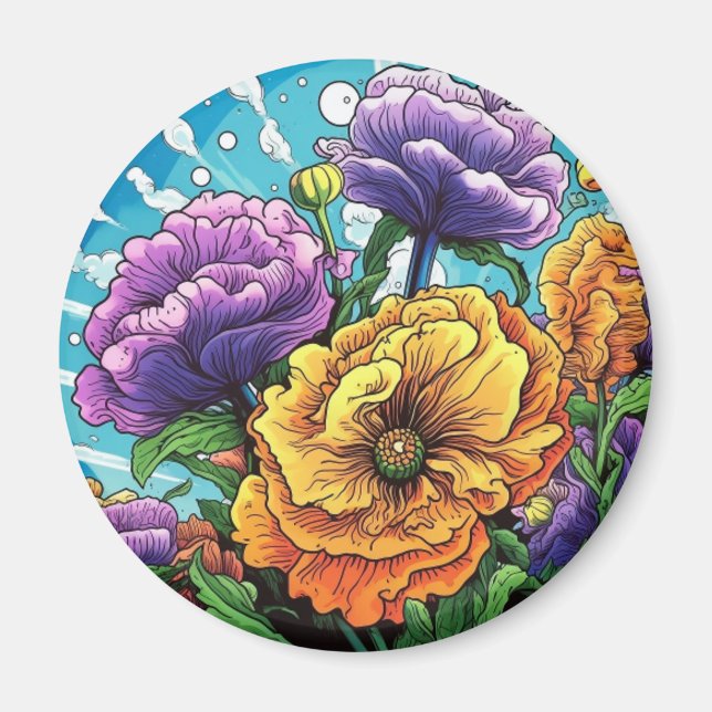 Aimant Fleur audacieuse lumineuse  (Devant)