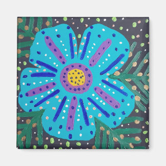 Aimant Fleur bleue