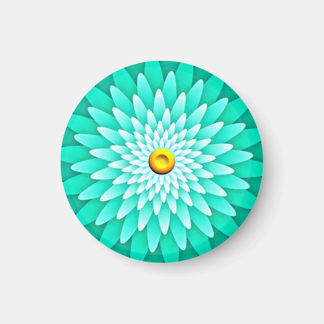 Aimant Fleur bleue Mandala-68566 (Devant)