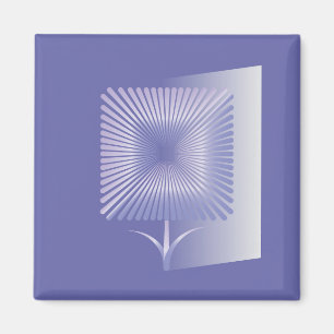 Aimant Fleur carré violette