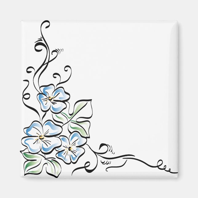 Aimant Fleur Coin Fleur Nature Beau Plante Fleur (Devant)