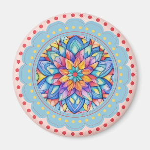 Aimant Fleur colorée Bliss