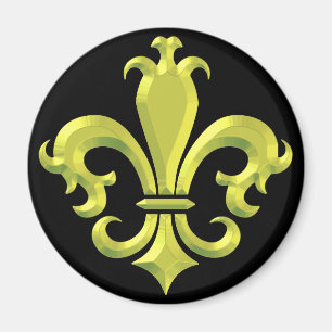 Aimant Fleur De LI Fancy Gold New Orleans