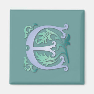 Aimant Fleur-de-lis E Monogramme