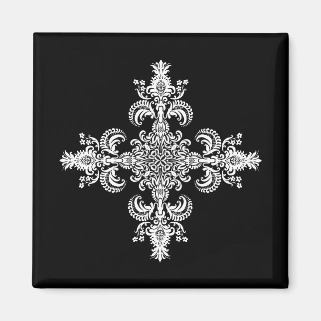 Aimant Fleur de lis Méditation 4 coins (Devant)