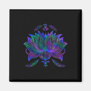Aimant Fleur de lotus à l'aquarelle Yoga joli