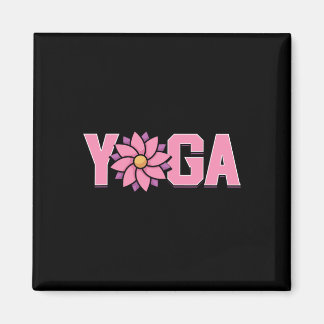 Aimant Fleur de lotus de yoga minimaliste simple