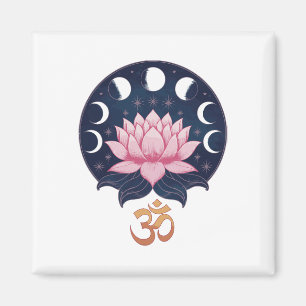 Aimant Fleur de Lotus Phases Lunaires Zen Amoureux de Yog