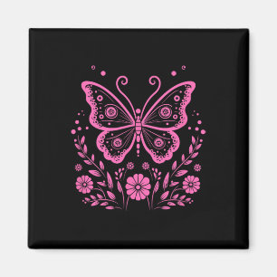 Aimant Fleur de papillon Monarque Cancer du sein exotique