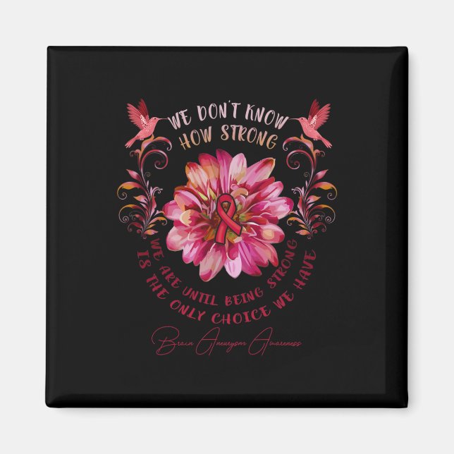 Aimant Fleur de sensibilisation à l'neurysme Nous ne savo (Devant)